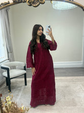 Load image into Gallery viewer, Crochet kaftan with trousrer. Eid collection