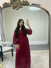 Load image into Gallery viewer, Crochet kaftan with trousrer. Eid collection