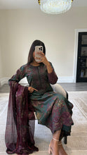 Load image into Gallery viewer, Maria B inspired embroidered lawn suit green and plum