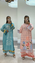 Load image into Gallery viewer, Khadi net 2 piece long shirt Coord sets