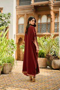 BROWN HAND EMBELLISHED KAFTAN(2-5 weeks delivery)
