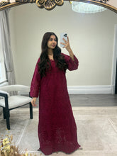 Load image into Gallery viewer, Crochet kaftan with trousrer. Eid collection