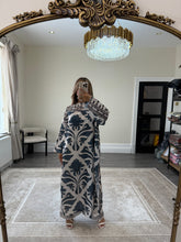 Load image into Gallery viewer, New blue crystal lawn collection 2 piece lawn long shirt with trouser