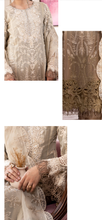 Load image into Gallery viewer, Maria B inspired collection. Chiffon shirt with embroidery and embellishments. Trouser and duppata.