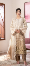 Load image into Gallery viewer, Maria B inspired collection. Chiffon shirt with embroidery and embellishments. Trouser and duppata.