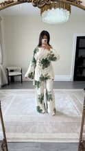 Load image into Gallery viewer, New floral coord set with side tie detailing and wide leg trouser