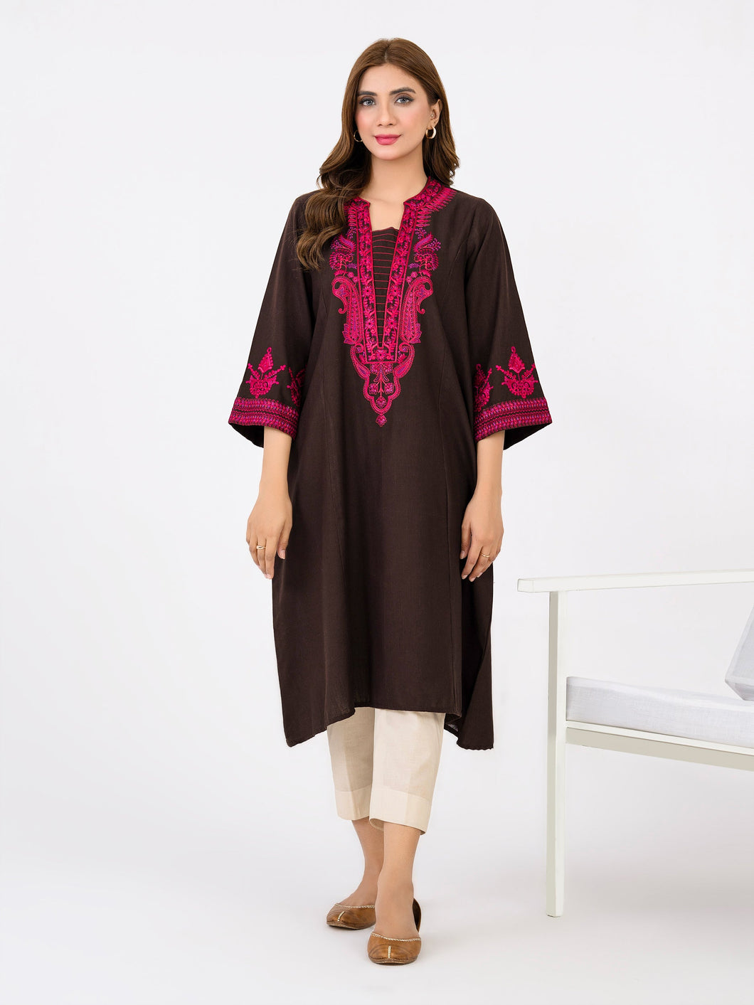 Khaddar Shirt-Embroidered(Pret) (2-5 weeks delivery)