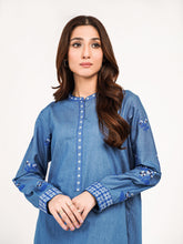Load image into Gallery viewer, 2 Piece Denim Suit-Embroidered(Pret) (2-5 weeks delivery)