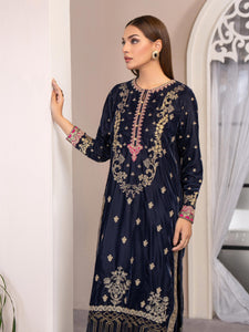 2 Piece Velvet Suit-Embroidered(Pret) (2-5 weeks delivery)