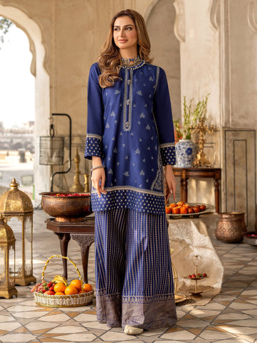 2 Piece Satin Suit-Embroidered (Pret)(2-5 weeks delivery)