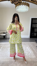 Load image into Gallery viewer, Polka lawn printed coord set with shirt and trouser Asian clothing