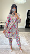 Load image into Gallery viewer, Poly cotton printed 2 piece coord with shirt and trouser.