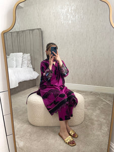 Summer Lawn Suit Purple (Immediate Dispatch)