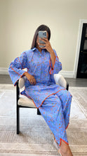 Load image into Gallery viewer, Poly cotton printed 2 piece coord with shirt and trouser.