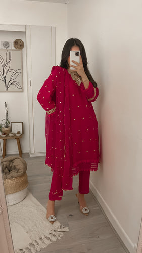 CHIFFON 3PC SUIT (Immediate Dispatch)