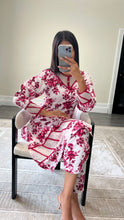 Load image into Gallery viewer, Poly cotton printed 2 piece coord with shirt and trouser.