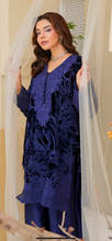 Load image into Gallery viewer, Velvet Embroidered coord with plazzo trouser