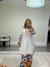 Load image into Gallery viewer, Soft khaddar  2 piece coord set. Shirt and trouser with printing detail. Soft jacquard fabric.