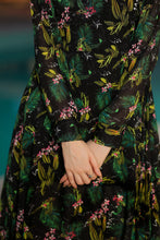 Load image into Gallery viewer, Black Tropical Side-Laced Maxi Dress (2-5 weeks delivery)
