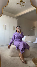 Load image into Gallery viewer, Lilac chikankari 2 piece coord with shirt and trouser.