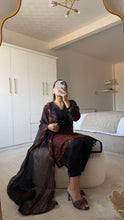 Load image into Gallery viewer, Maria B inspired embroidered lawn suit black paisley with chiffon duppata