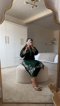 Load image into Gallery viewer, Green embroidered 2 piece coord with shirt and trouser.