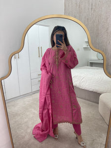 Original Agha Noor suit Pink