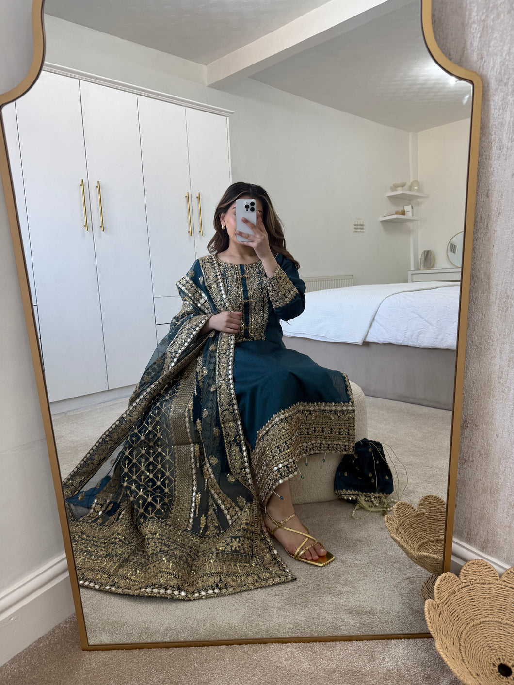 Kanwal Malik inspired raw silk 3 piece suit