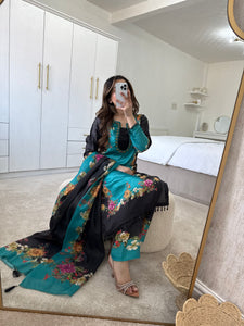 Lulusar inspired silk 3 piece suit