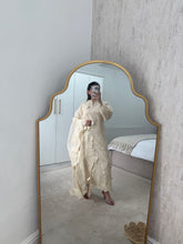 Load image into Gallery viewer, Qalamkar inspired khadi net suit with embroidered khadi net duppata and lawn embroidered trouser