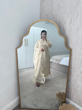 Load image into Gallery viewer, Qalamkar inspired khadi net suit with embroidered khadi net duppata and lawn embroidered trouser