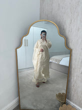 Load image into Gallery viewer, Qalamkar inspired khadi net suit with embroidered khadi net duppata and lawn embroidered trouser