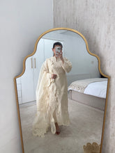 Load image into Gallery viewer, Qalamkar inspired khadi net suit with embroidered khadi net duppata and lawn embroidered trouser
