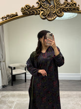 Load image into Gallery viewer, Winter printed lilen suits with lace details and cheddar duppata. Shirt with trouser and duppata winter prints Asian casual suit (immediate dispatch)