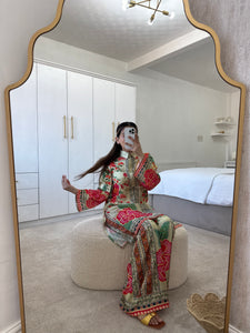 Silk coord sets with floral pattern (immediate dispatch)