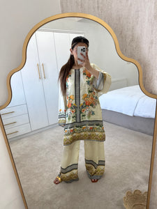 Silk coord sets with floral pattern (immediate dispatch)