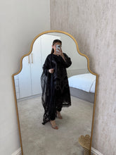 Load image into Gallery viewer, Black Maria B inspired lawn embroidered 3 piece suit with khadi net duppata.