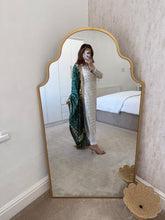 Load image into Gallery viewer, Teal green mirror work duppata suit (Immediate Dispatch)