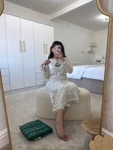 Load image into Gallery viewer, Teal green mirror work duppata suit (Immediate Dispatch)