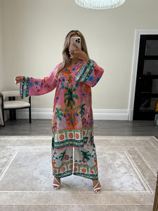 Summer printed lawn 2 piece set
