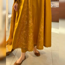 Load image into Gallery viewer, Laila Mustard Embroidered 3PC (3-5 Weeks Delivery)