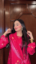 Load image into Gallery viewer, Rosy Glow-  Silk 3pc Suit ( Samwah Pret ) 2-4 weeks delivery