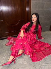 Load image into Gallery viewer, Rosy Glow-  Silk 3pc Suit ( Samwah Pret ) 2-4 weeks delivery