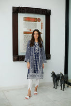Load image into Gallery viewer, Navy Blue Embroidered Kurta(2-5 weeks delivery)