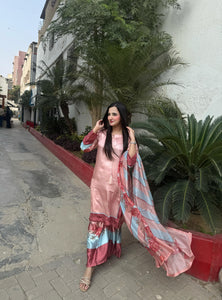 FERN- Silk 3 Piece Suit ( Samwah Pret ) 2-4 weeks delivery