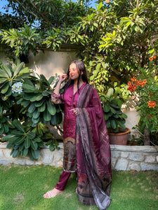 ESHA-  Silk 3pc Suit ( Samwah Pret ) 2-4 weeks delivery