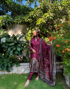 ESHA-  Silk 3pc Suit ( Samwah Pret ) 2-4 weeks delivery
