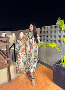 Coral Mist-  Silk 3pc Suit ( Samwah Pret ) 2-4 weeks delivery
