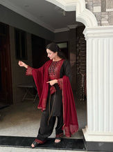 Load image into Gallery viewer, Exclusive Raw Silk Cut Work 3pc Suit ( Samwah Pret ) 2-4 weeks delivery