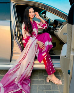 3pc Pink Silk Dyed Suit (2-3 weeks delivery)